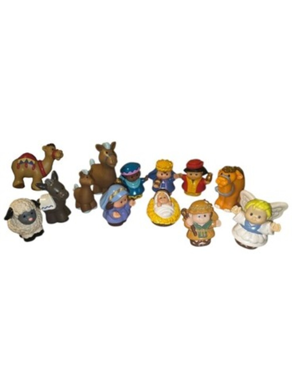 Fisher Price Little People Nativity Set 13 Pcs Mary Joseph Jesus Angel Camel VTG